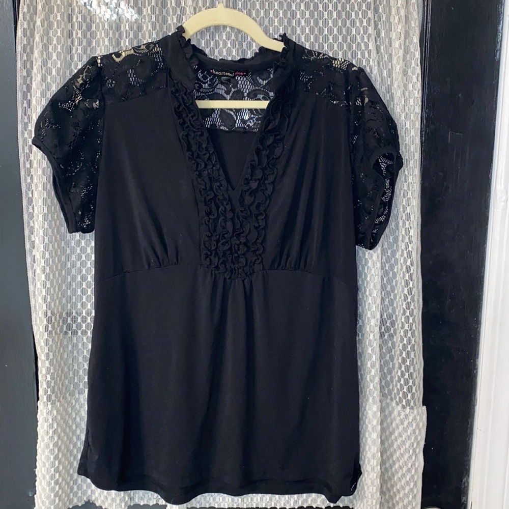 Lace heart and soul plus top XL